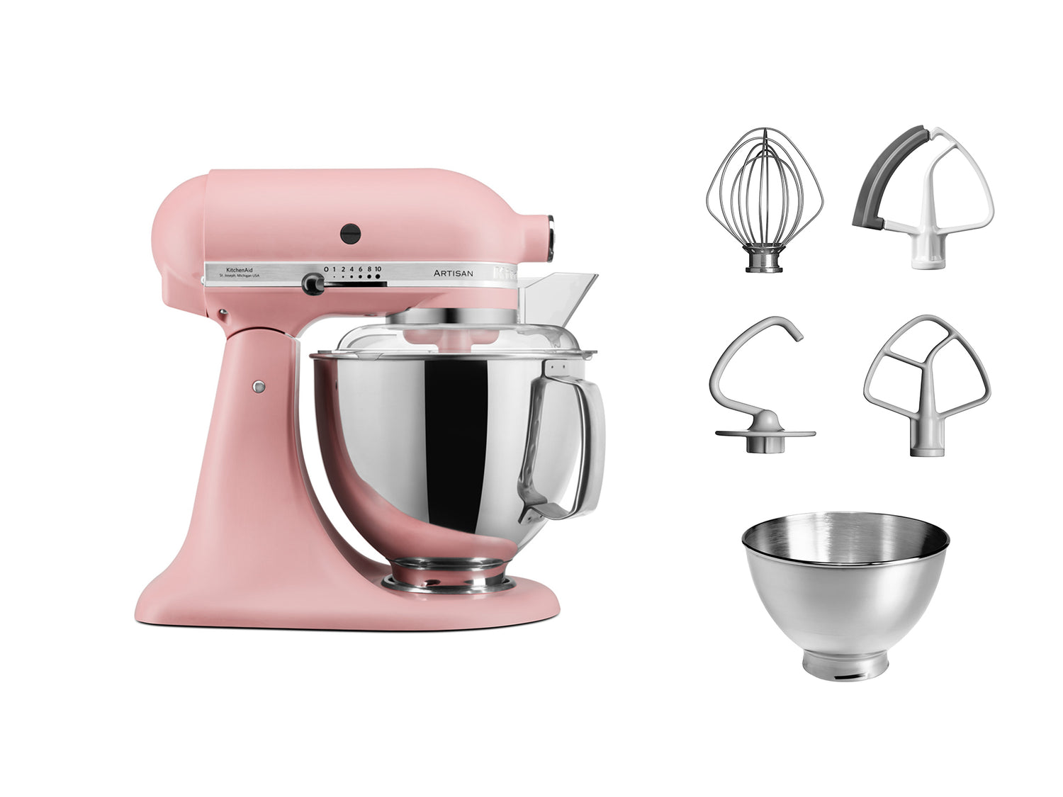 Prémium Artisan billenőfejes konyhai robotgép 4,8 L – fáradt rózsaszín (Dried Rose)