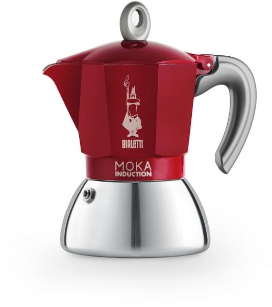 Moka Induction Kotyogós Kávéfőző, 4 adagos – Piros