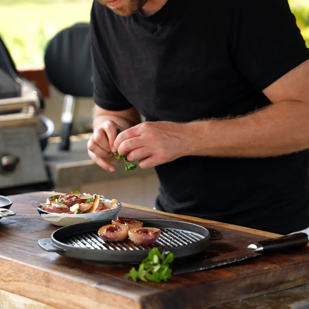 Öntöttvas grillserpenyő