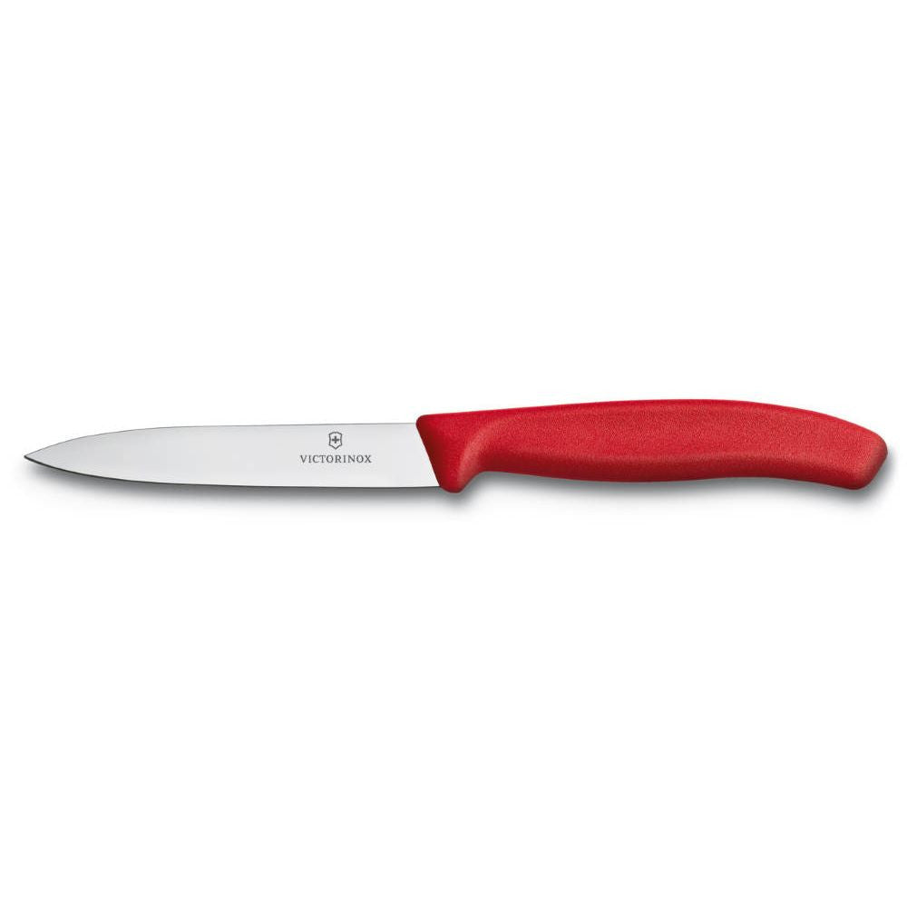 Swiss Classic Chopping Knife Straight Pointed 10 cm Red