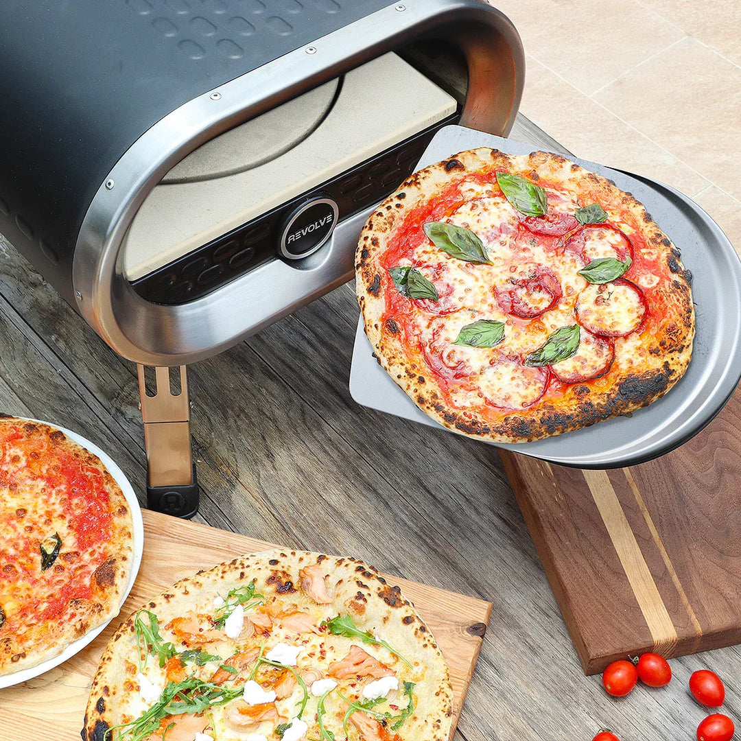 Revolve rozsdamentes acél pizzalapát