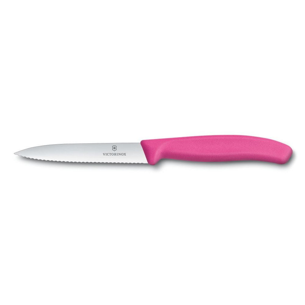 Swiss Klasszikus Chopping Knife Serrated Pointed 10 cm Pink