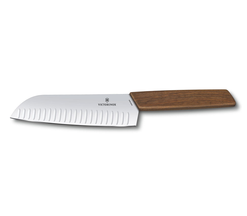 Swiss Modern Santoku bordázott 17 cm – Walnut