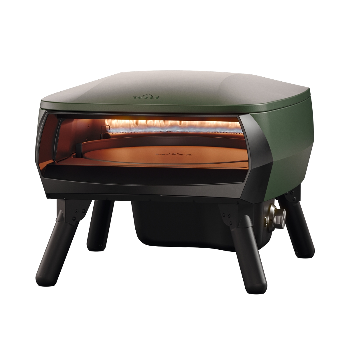 Piccolo Rotante 13″ pizzakemence – zöld