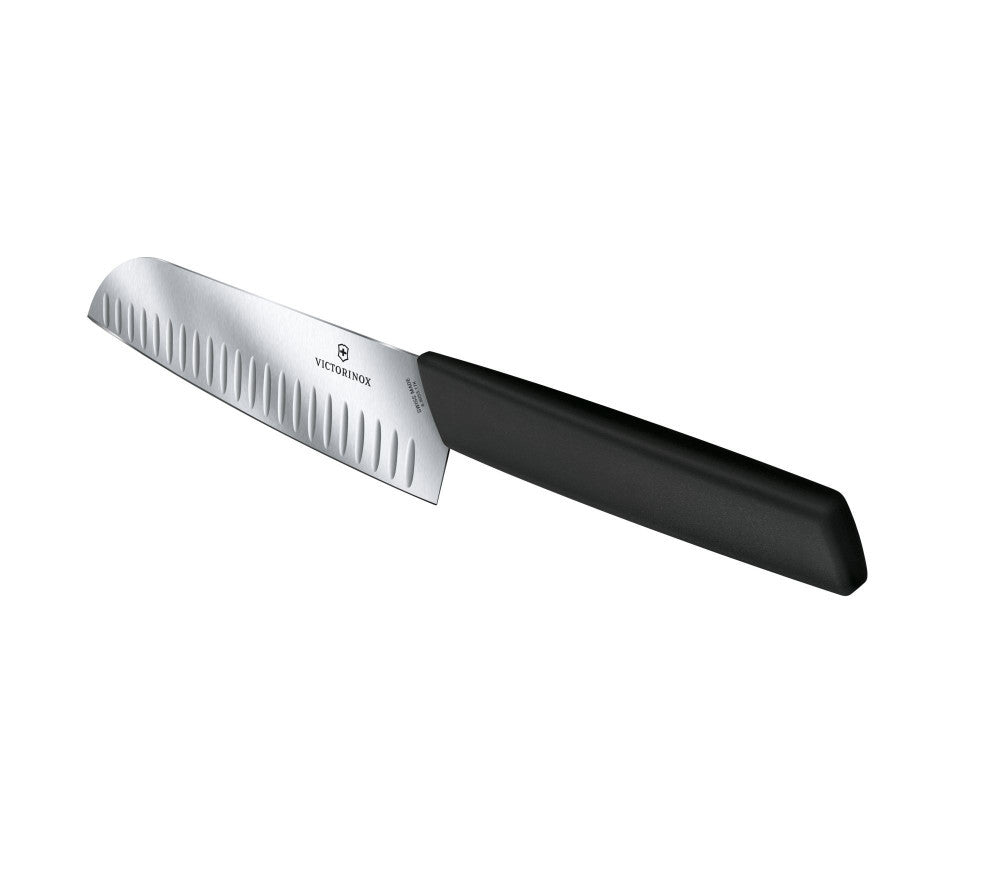 Swiss Modern Santoku bordázott 17 cm – Fekete
