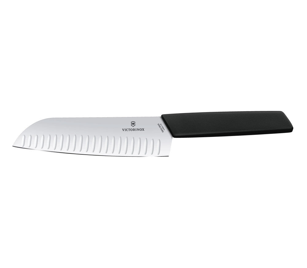 Swiss Modern Santoku bordázott 17 cm – Fekete